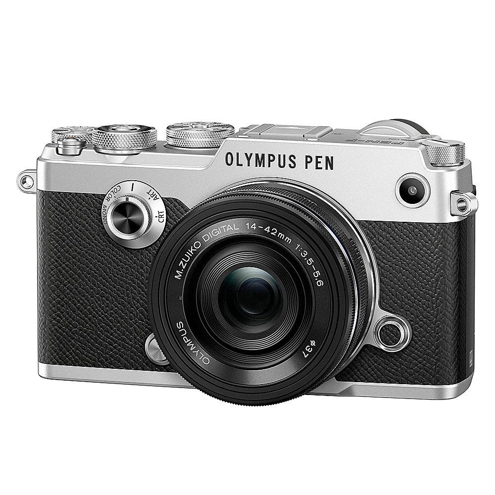 Olympus PEN-F Kit 14-42mm EZ Pancake Systemkamera silber, Olympus, PEN-F, Kit, 14-42mm, EZ, Pancake, Systemkamera, silber