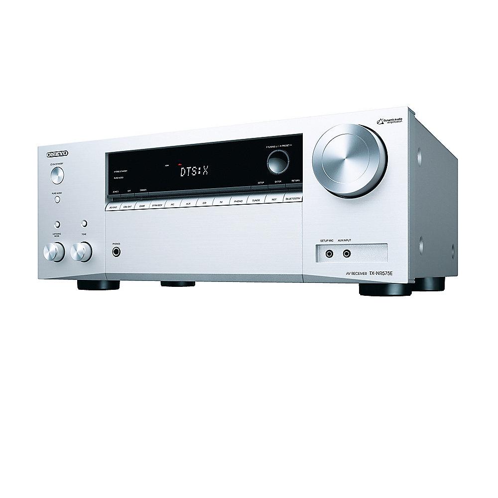 Onkyo TX-NR575 7.2 AV Netzwerk Receiver Bluetooth/Wi-Fi/Multiroom silber