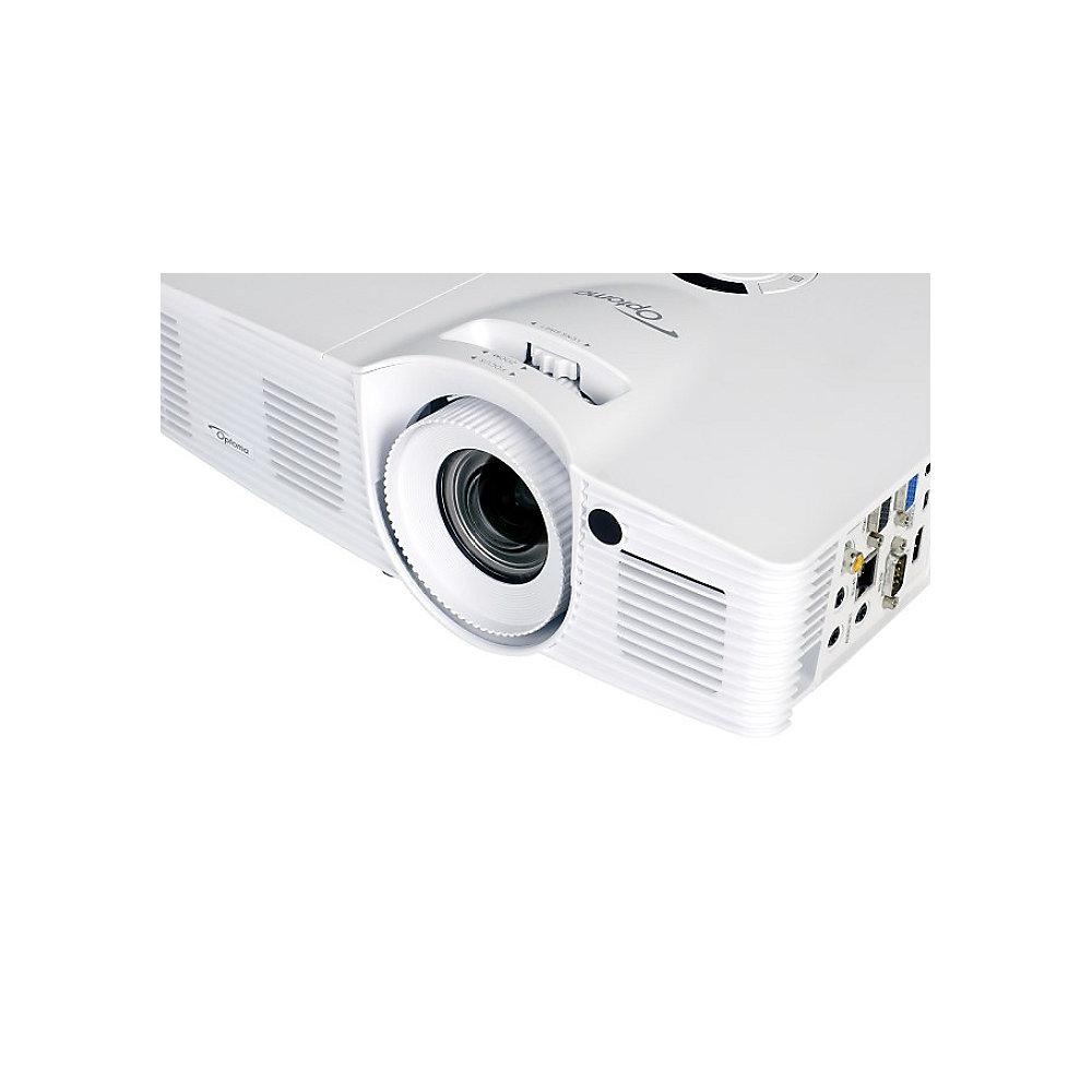 Optoma DH401 DLP-Beamer HDMI-MHL/USB/WLAN/VGA/RCA/LAN FullHD 3D 4000Lumen LS