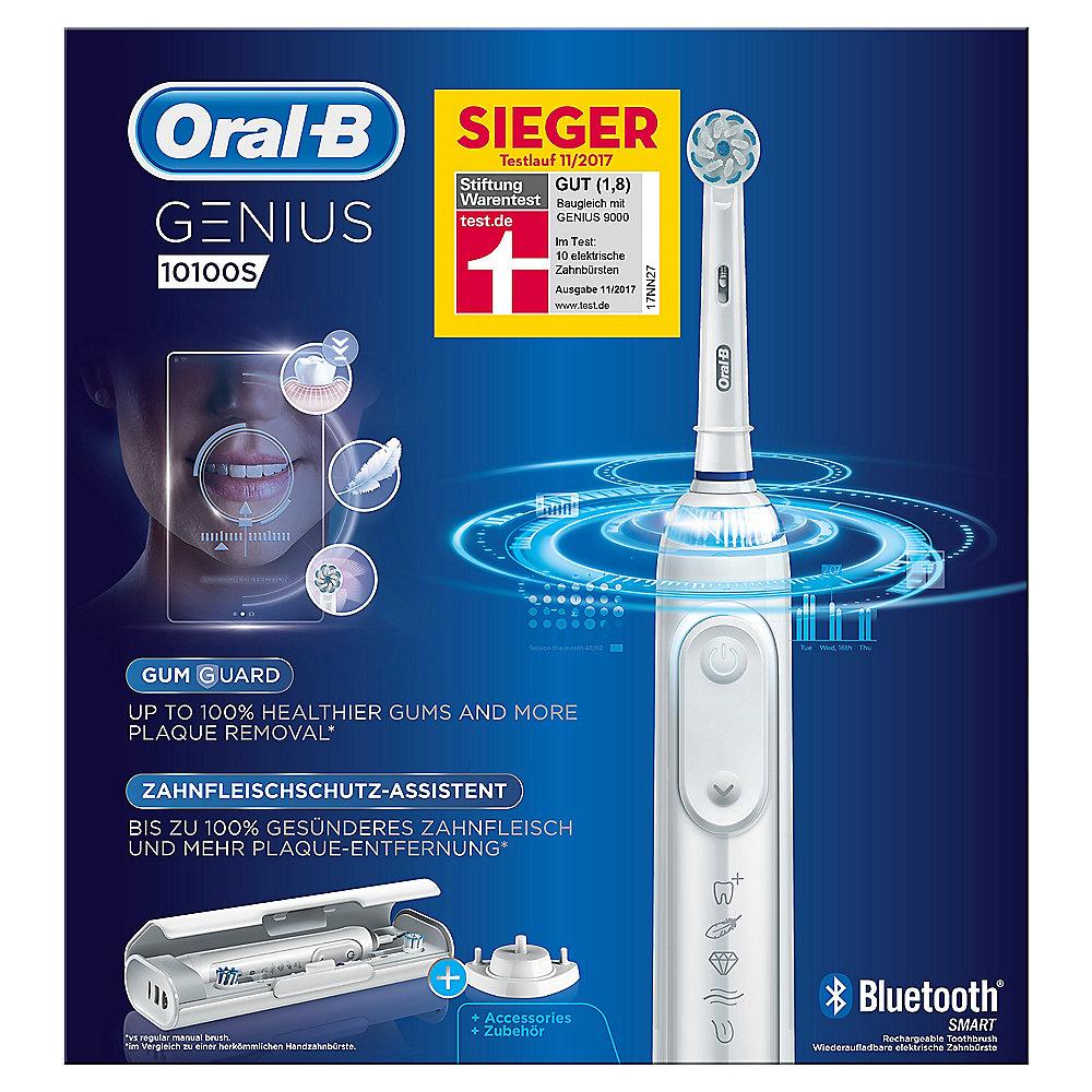 Oral-B Genius 10100S White Elektrische Zahnbürste mit Bluetooth