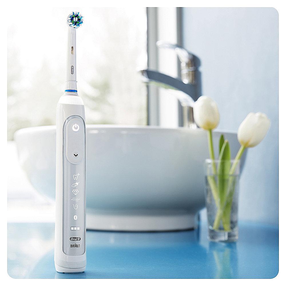 Oral-B Genius 10100S White Elektrische Zahnbürste mit Bluetooth