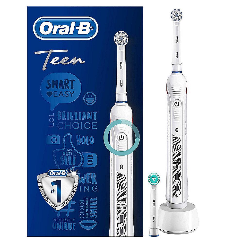 Oral-B Teen White Elektrische Zahnbürste für Teenager ab 12 Jahren weiß