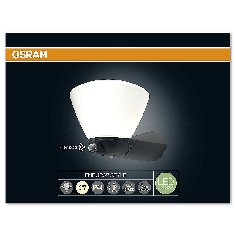 Osram Endura Style LED-Außenwandleuchte mit Bewegungssensor grau