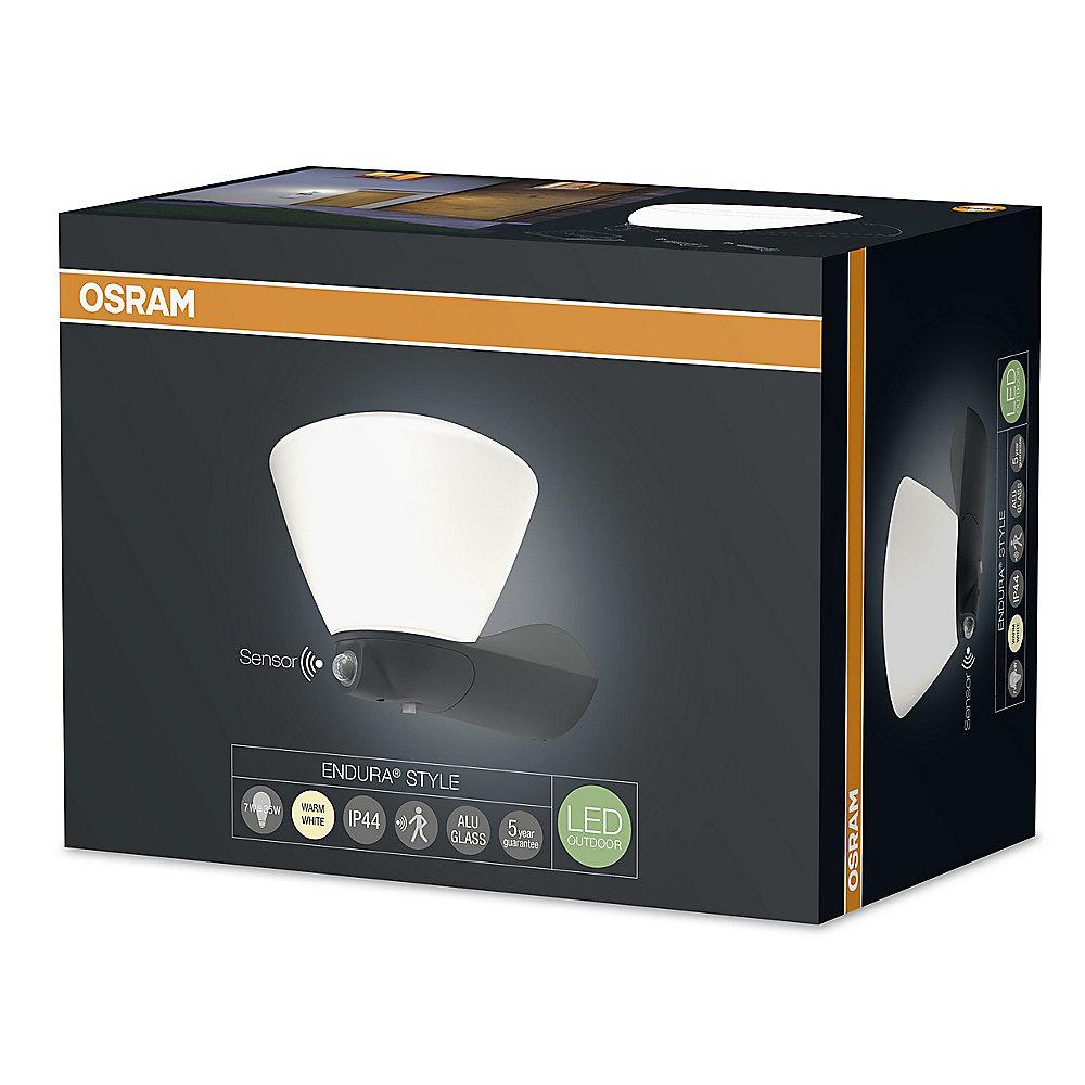 Osram Endura Style LED-Außenwandleuchte mit Bewegungssensor grau