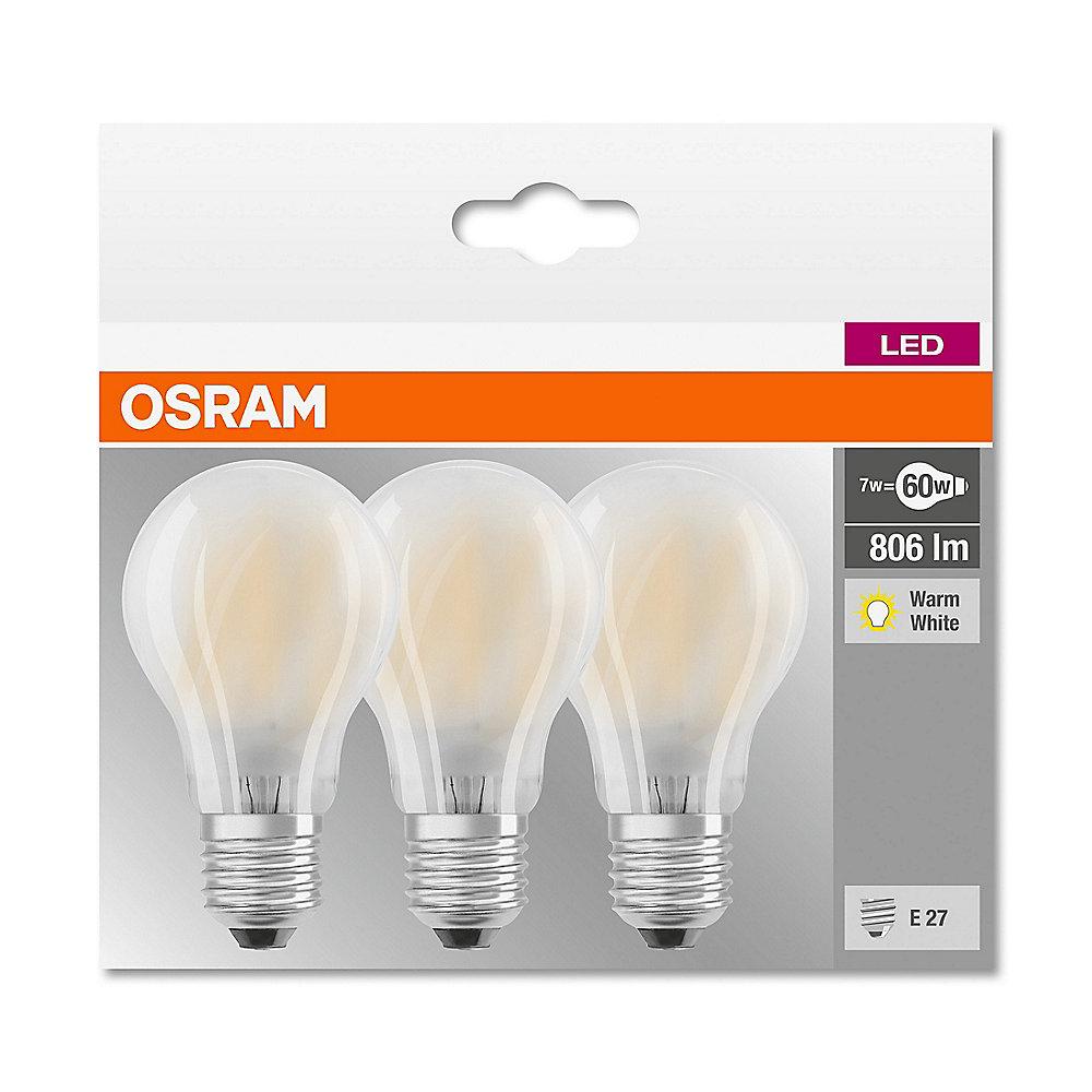 Osram LED Retro Classic A60 Birne 7W (60W) matt E27 warmweiß 3er-Pack