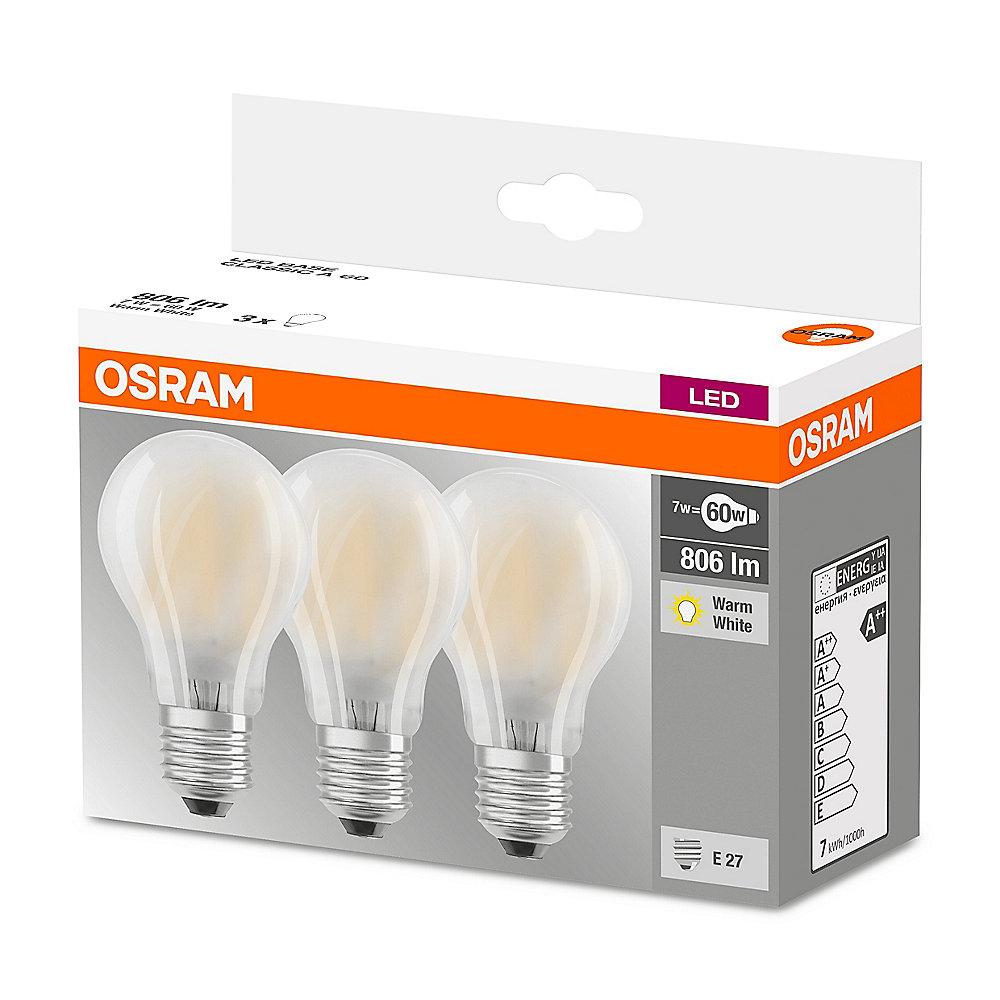 Osram LED Retro Classic A60 Birne 7W (60W) matt E27 warmweiß 3er-Pack