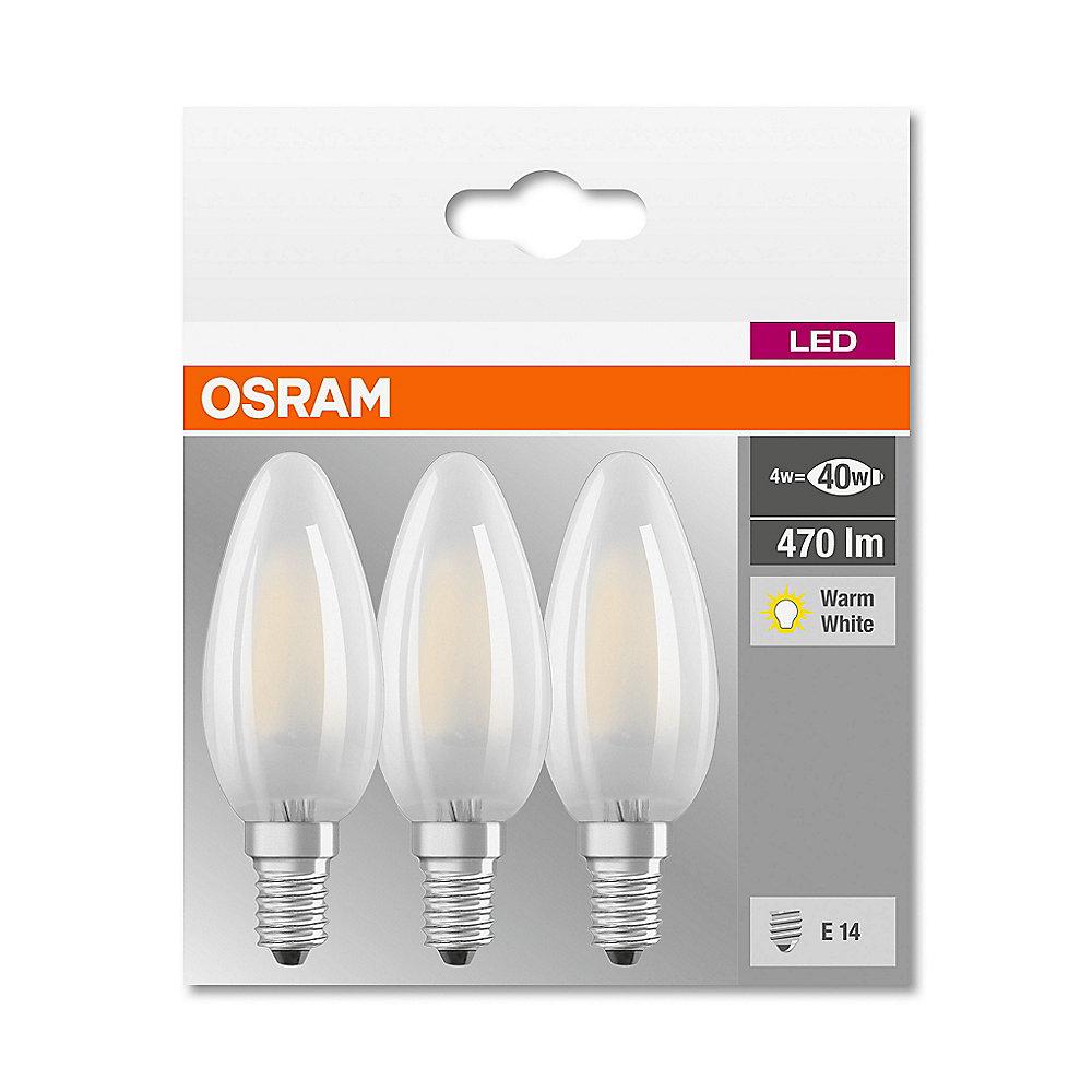 Osram LED Retro Classic B40 Kerze 4W (40W) matt E14 warmweiß 3er-Pack