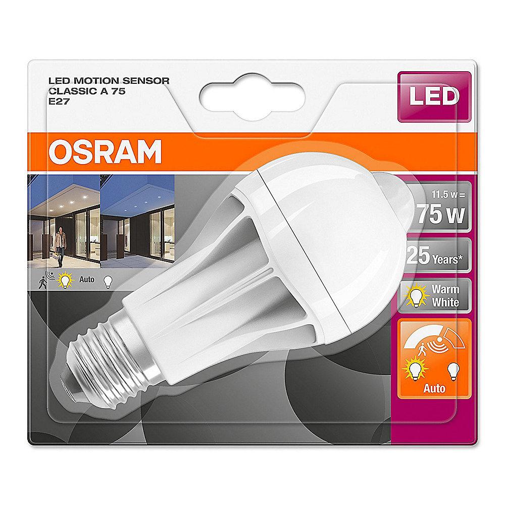 Osram LED Star  MotionSensor Classic A Birne 11,5W E27 warmweiß