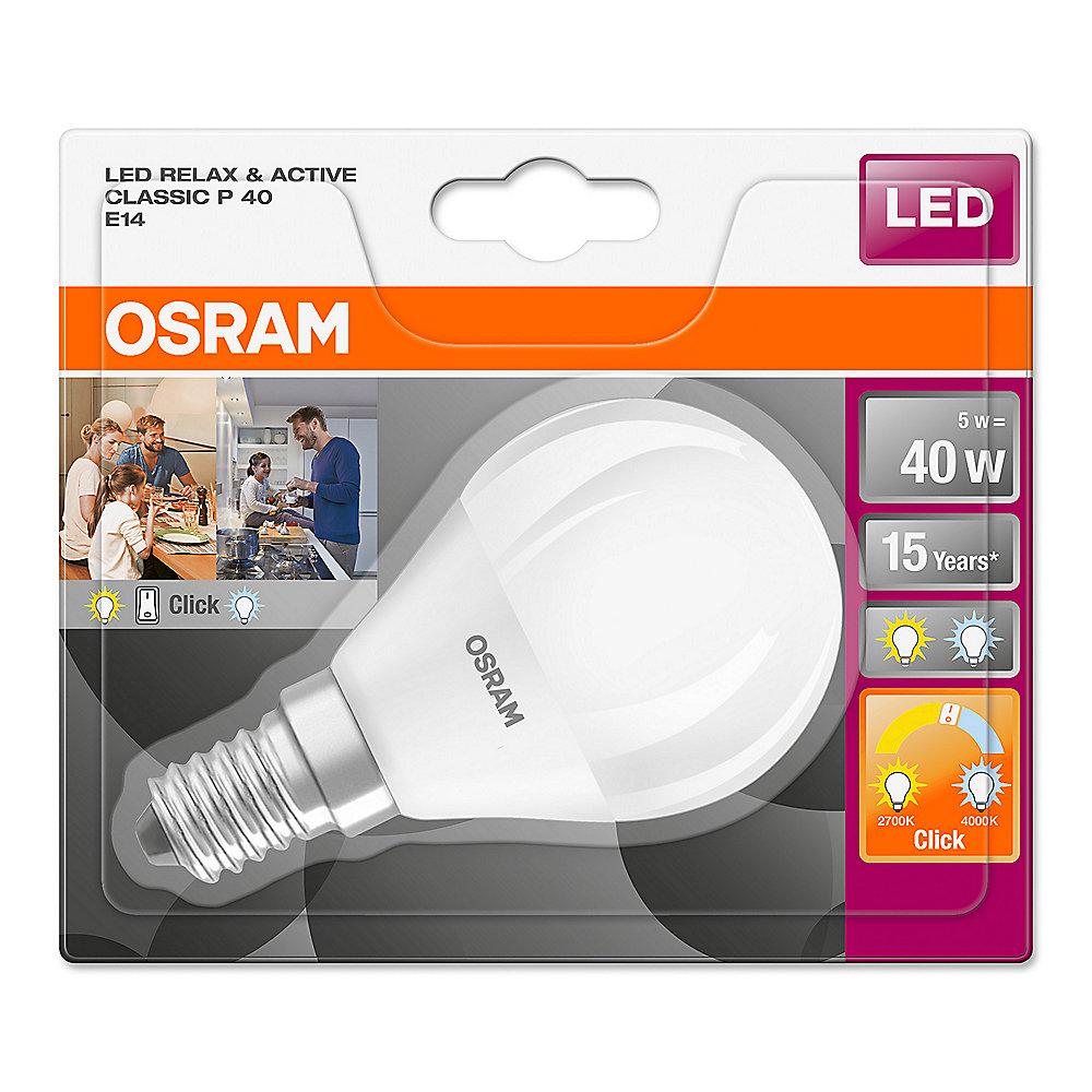 Osram LED Star  Relax & Active Classic P Tropfen 5W E14 matt warmweiß-kaltweiß