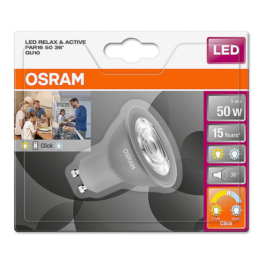 Osram LED Star  Relax & Active PAR16 Reflektor GU10 matt warmweiß-kaltweiß, Osram, LED, Star, Relax, &, Active, PAR16, Reflektor, GU10, matt, warmweiß-kaltweiß