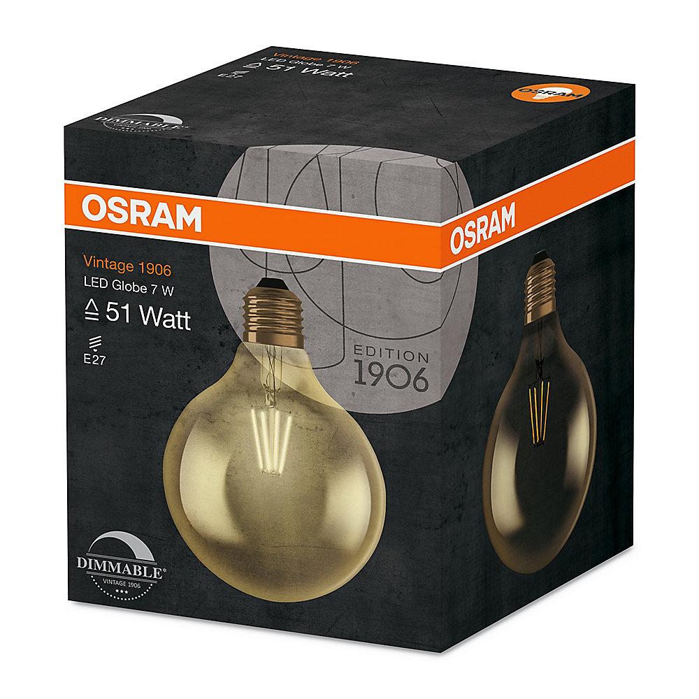 Osram LED Vintage 1906 G125 Globe 7W (51W) E27 klar warmweiß