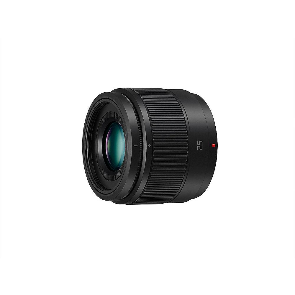 Panasonic G 25mm f/1.7 Festbrennweite Objektiv schwarz (H-H025)