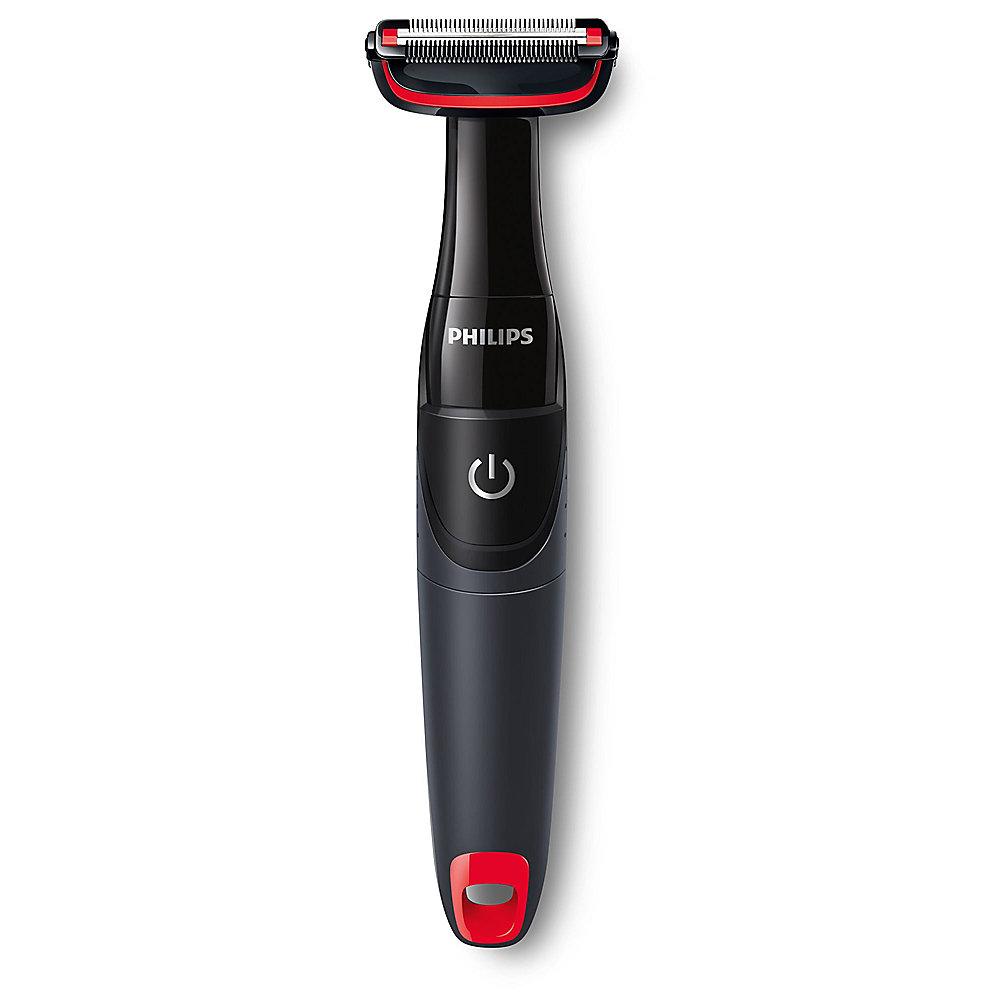 Philips BG105/10 Series 1000 BodyGroom Körperhaartrimmer schwarz/rot