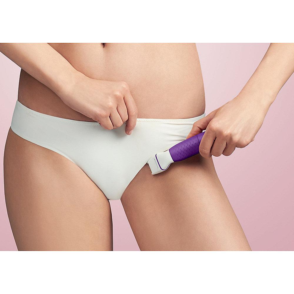 Philips BRT383/15 BikiniGenie Bikini-Trimmer weiß/lila, Philips, BRT383/15, BikiniGenie, Bikini-Trimmer, weiß/lila