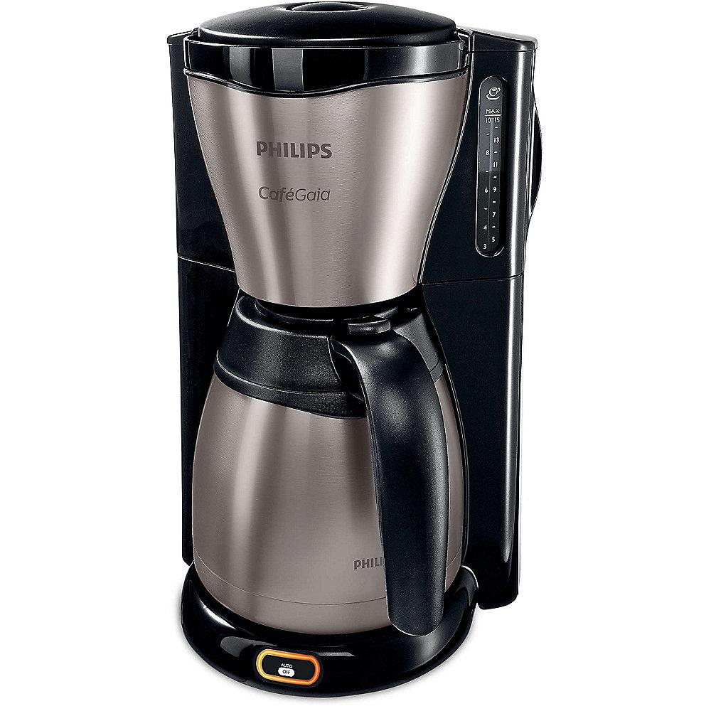 Philips Gaia Collection HD7548/20 Kaffeemaschine Thermokanne, schwarz/Edelstahl