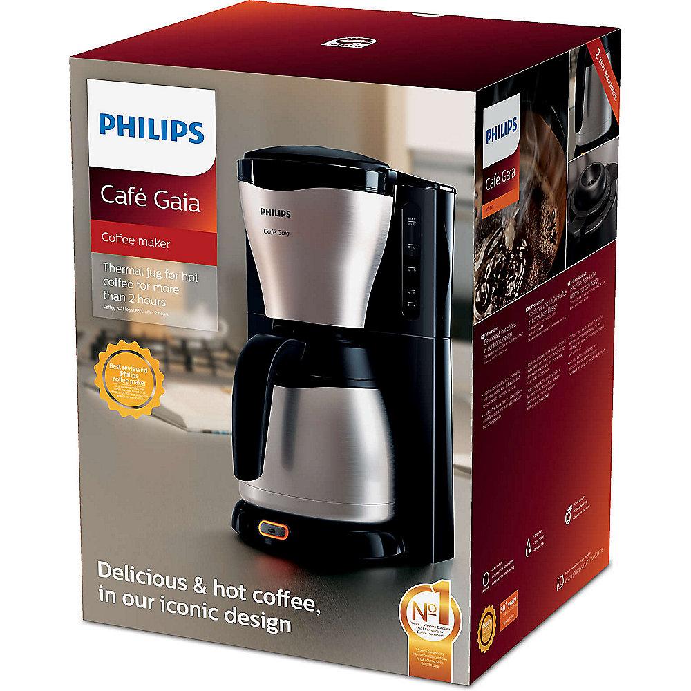 Philips Gaia Collection HD7548/20 Kaffeemaschine Thermokanne, schwarz/Edelstahl