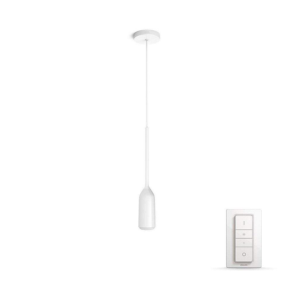 Philips Hue White Ambiance Devote Pendelleuchte Weiß inkl. Dimmschalter