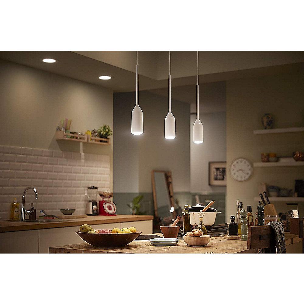 Philips Hue White Ambiance Devote Pendelleuchte Weiß inkl. Dimmschalter