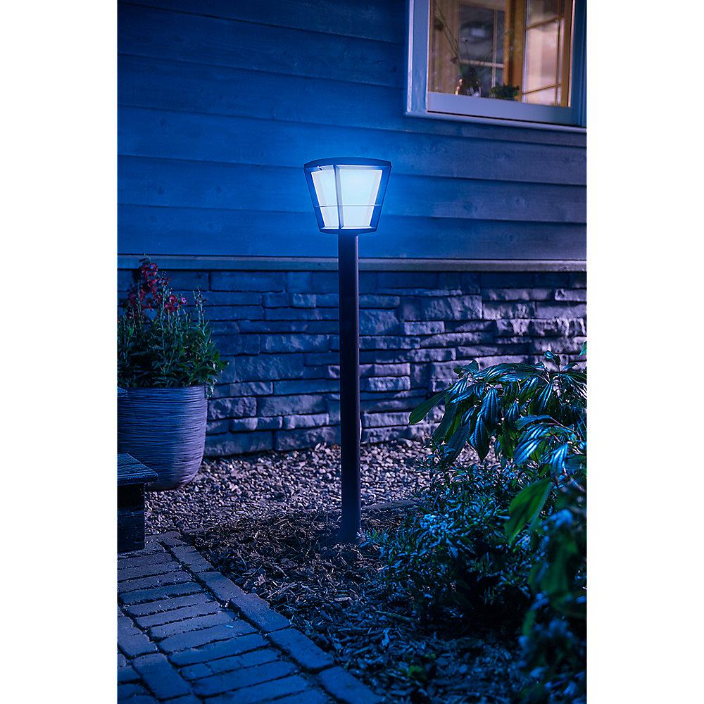 Philips Hue White & Color Amb. Econic LED Wegeleuchte, Schwarz, 1150lm