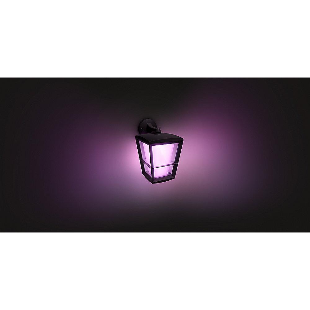 Philips Hue White & Color Amb. Econic Wandleuchte hängend, Schwarz, 1150lm