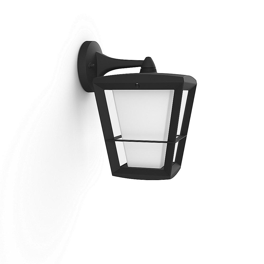 Philips Hue White & Color Amb. Econic Wandleuchte hängend, Schwarz, 1150lm