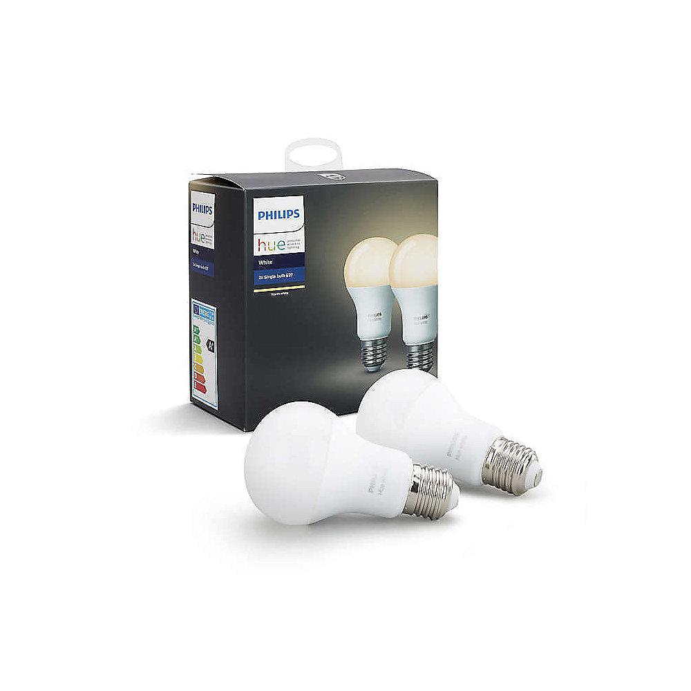 Philips Hue White E27 LED Lampe Doppelpack