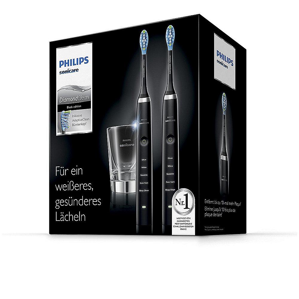 Philips Sonicare HX9357/87 DiamondClean Schallzahnbürste schwarz (Doppelpack)