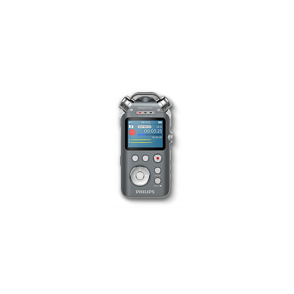Philips Voice Tracer DVT7500 Digitales Stereo Diktiergerät 16GB   microSD 3 Mic