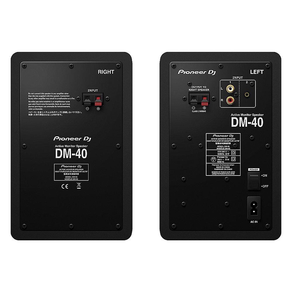 Pioneer DJ DM-40 2-Wege aktive Monitor-Lautsprecher schwarz, Pioneer, DJ, DM-40, 2-Wege, aktive, Monitor-Lautsprecher, schwarz