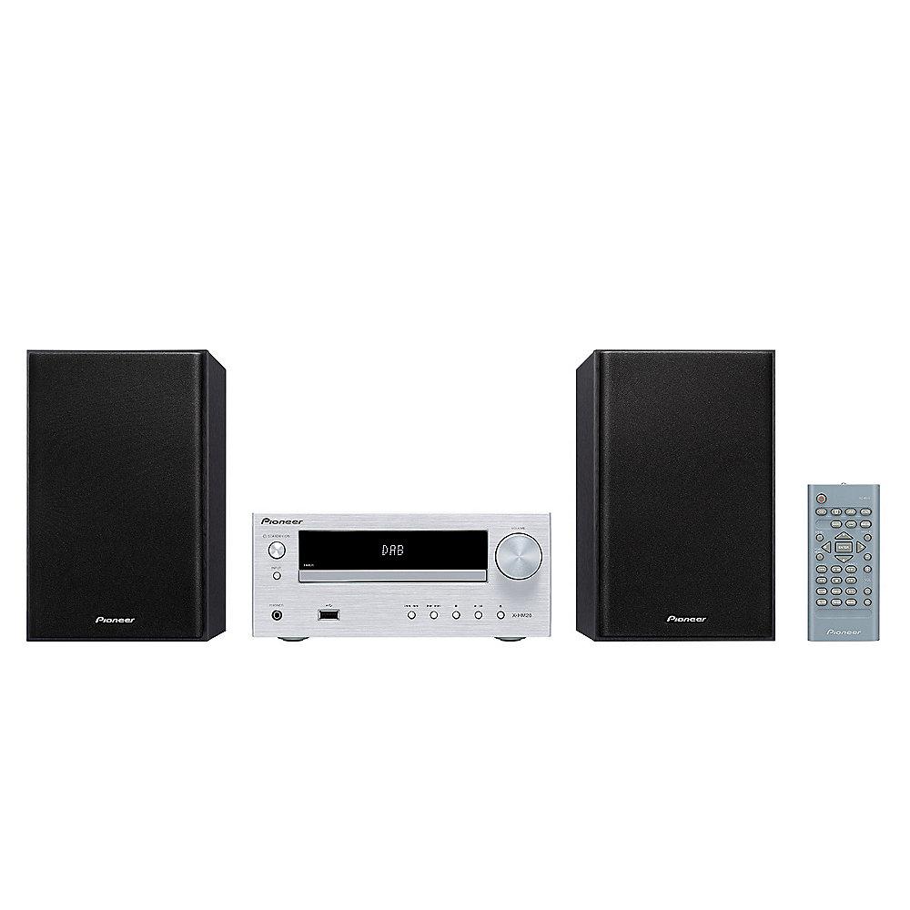 Pioneer X-HM26D-S Micro HiFi-System USB Bluetooth DAB  silber