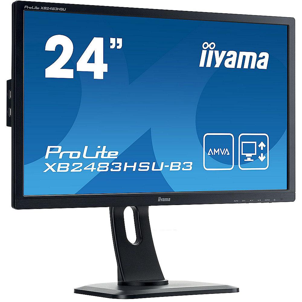 Projekt:iiyama ProLite XB2483HSU-B3 60,5cm (23,8") 16:9 FullHD VGA/DP/HDMI