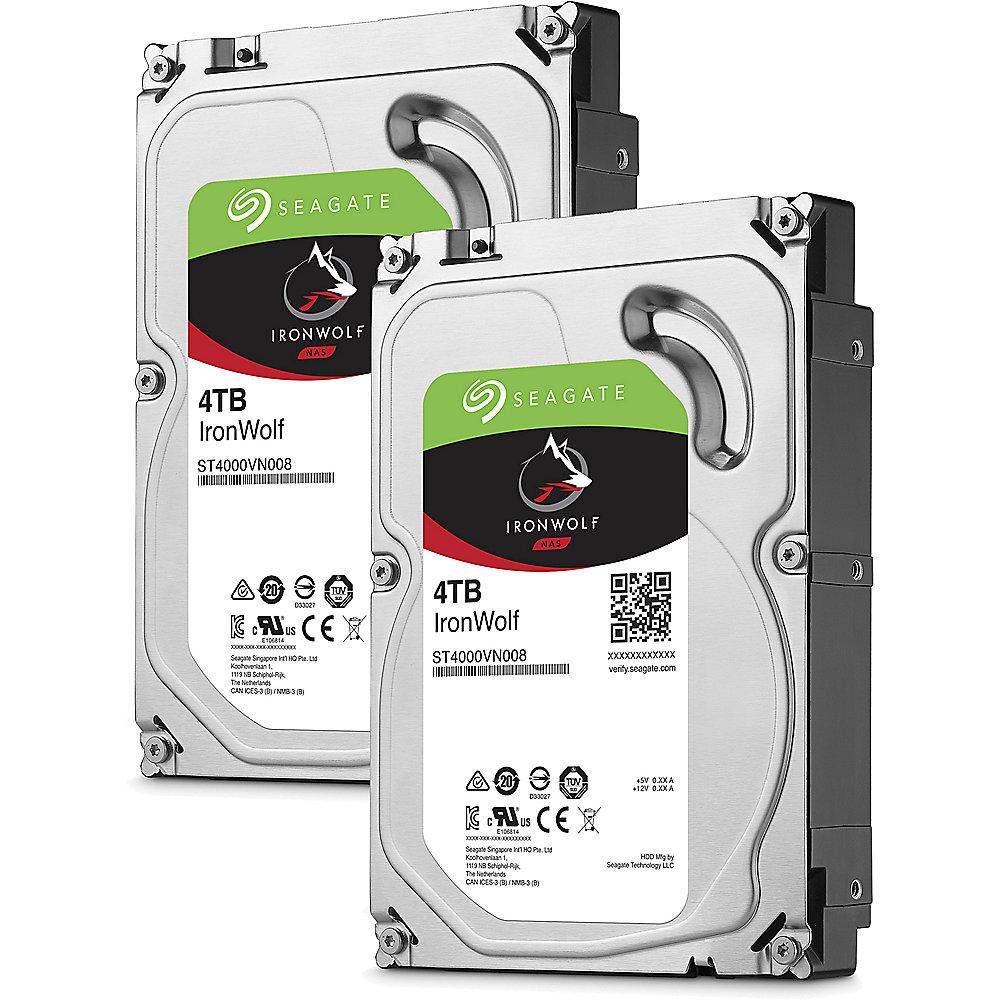 QNAP TS-251 -2G NAS System 2-Bay 8TB inkl. 2x 4TB Seagate ST4000VN008