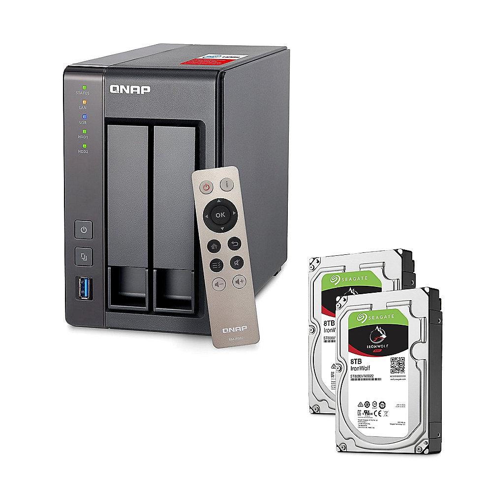 QNAP TS-251 -8G NAS System 2-Bay 16TB inkl. 2x 8TB Seagate ST8000VN0022