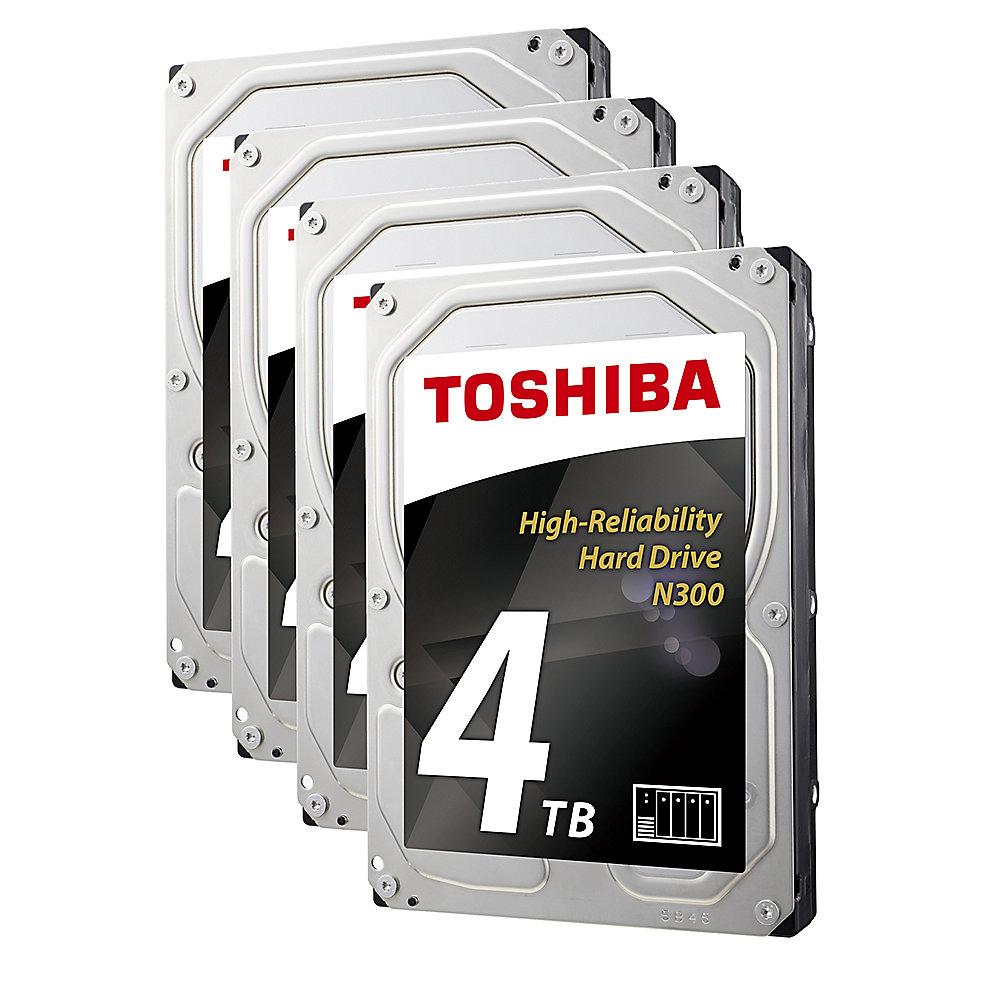 QNAP TS-453B-4G NAS System 4-Bay 16TB inkl. 4x 4TB Toshiba HDWQ140UZSVA