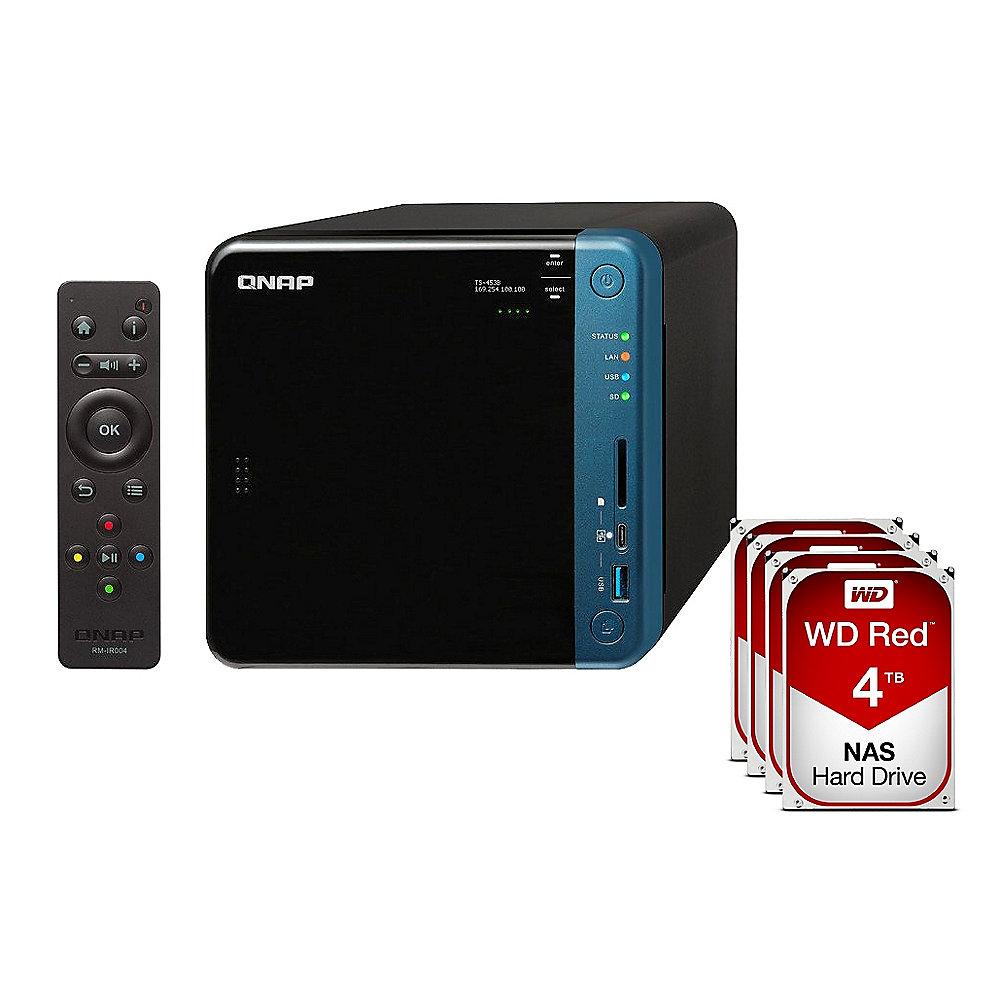 QNAP TS-453B-8G NAS System 4-Bay 16TB inkl. 4x 4TB WD RED WD40EFRX