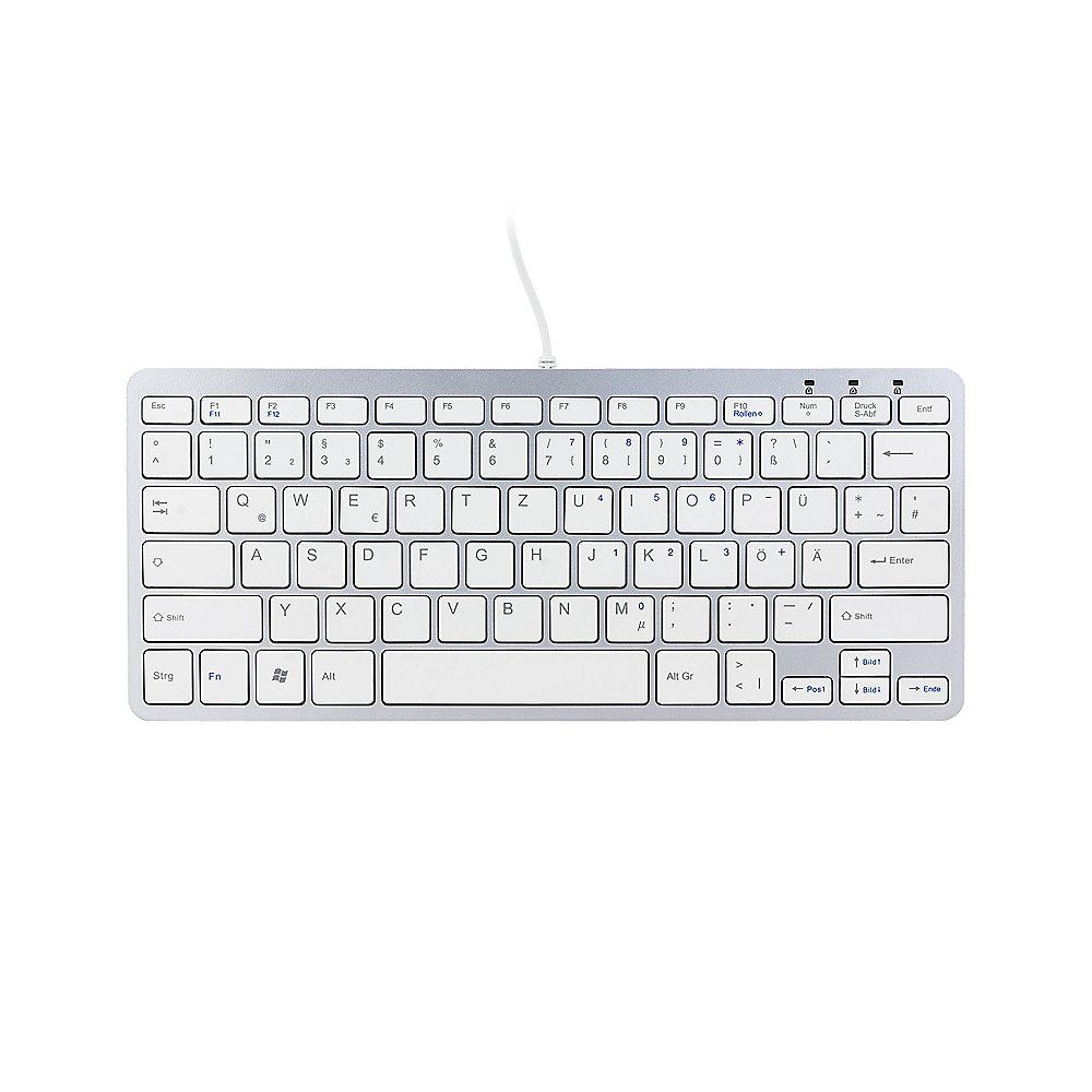 R-GO Tools Compact Tastatur QWERTZ DE USB weiss