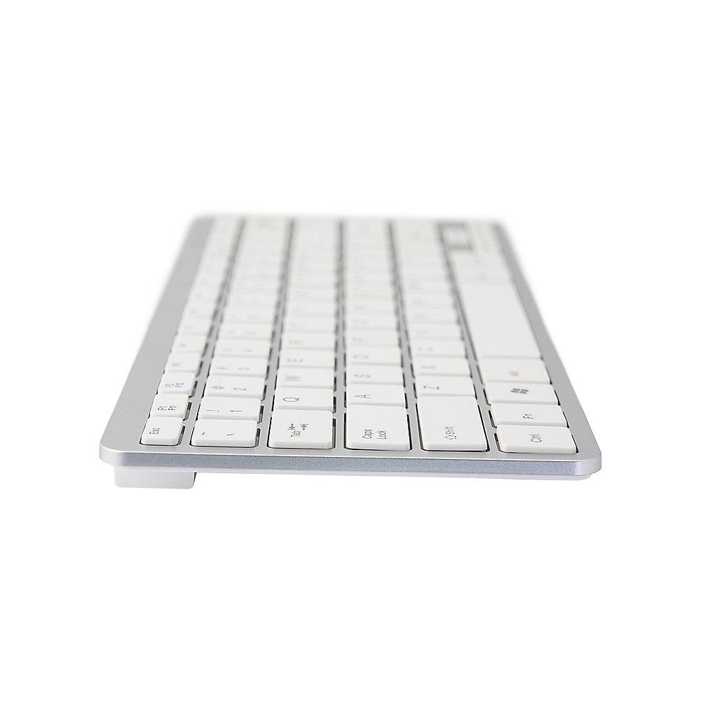 R-GO Tools Compact Tastatur QWERTZ DE USB weiss