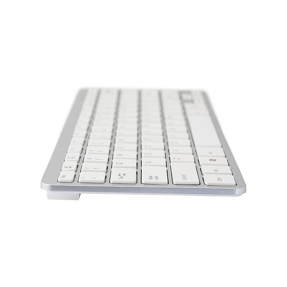 R-GO Tools Compact Tastatur QWERTZ DE USB weiss, R-GO, Tools, Compact, Tastatur, QWERTZ, DE, USB, weiss