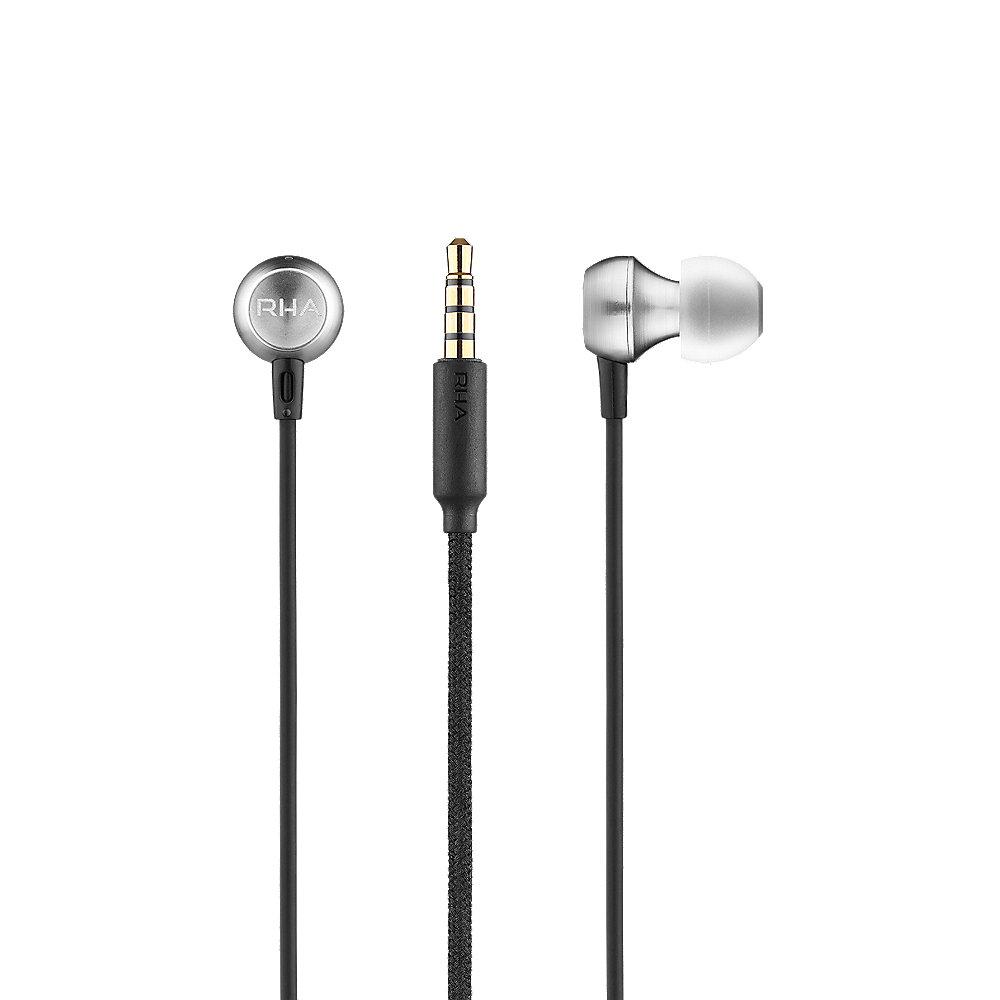 RHA MA390u In-Ear-Kopfhörer massiv Aluminium Schwarz/Silber