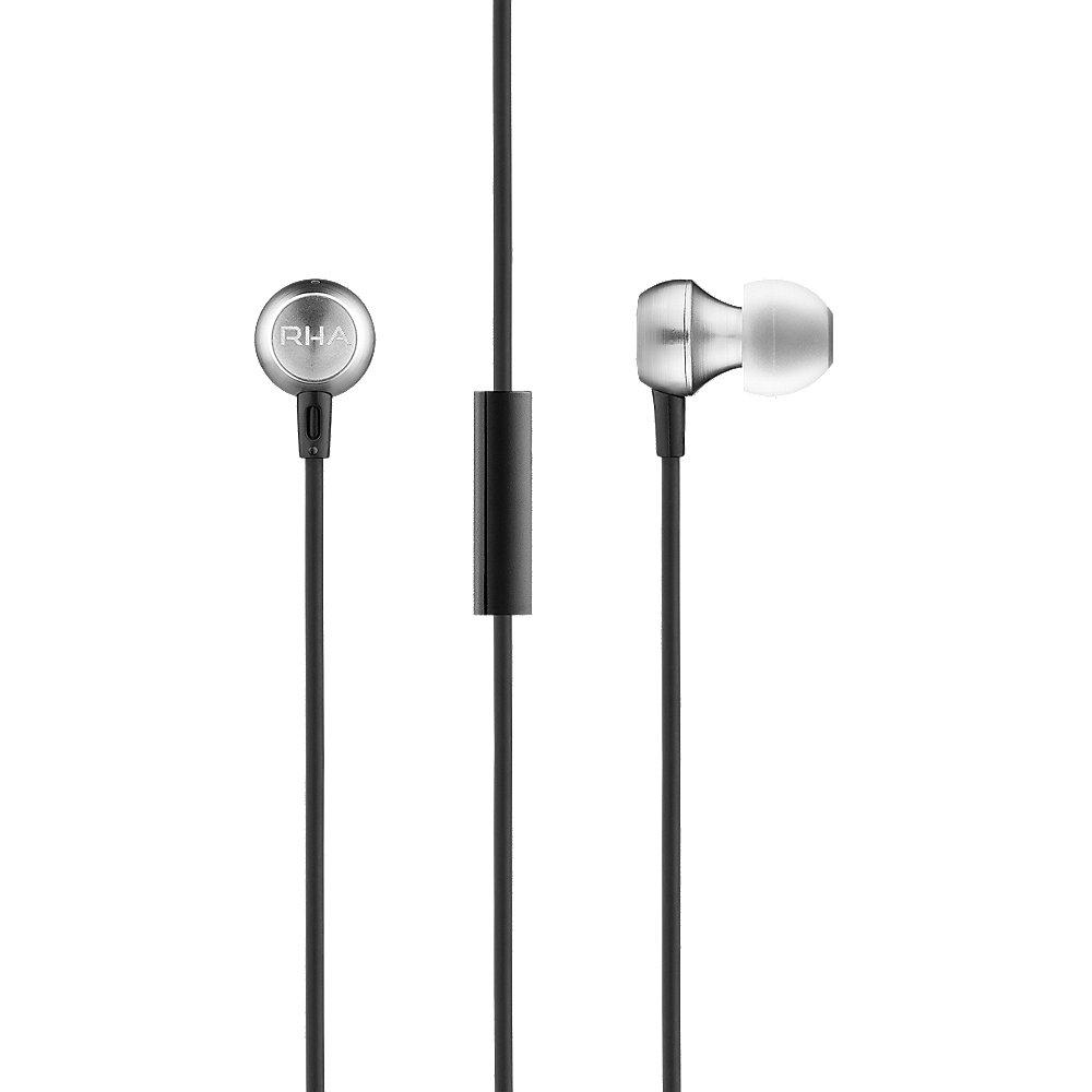 RHA MA390u In-Ear-Kopfhörer massiv Aluminium Schwarz/Silber