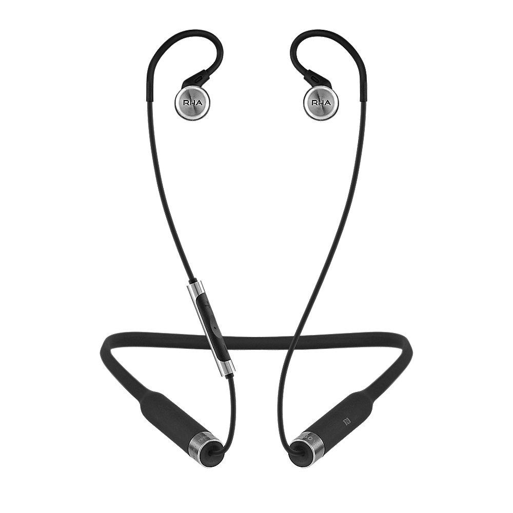 RHA MA750 Wireless Bluetooth In-Ear-Kopfhörer mit Hi-Res- Schwarz/Silber aptx