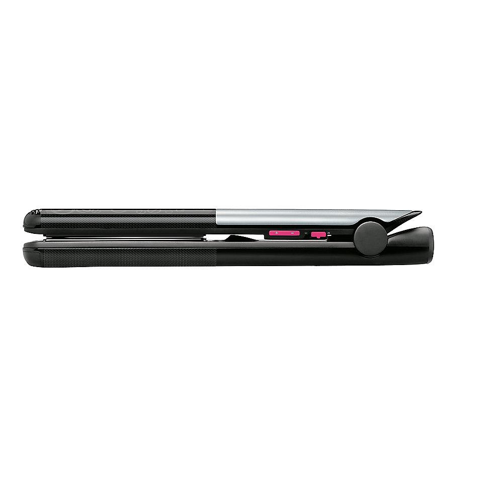 Rowenta SF4522 Liss & Curl Haarglätter Schwarz/Silber
