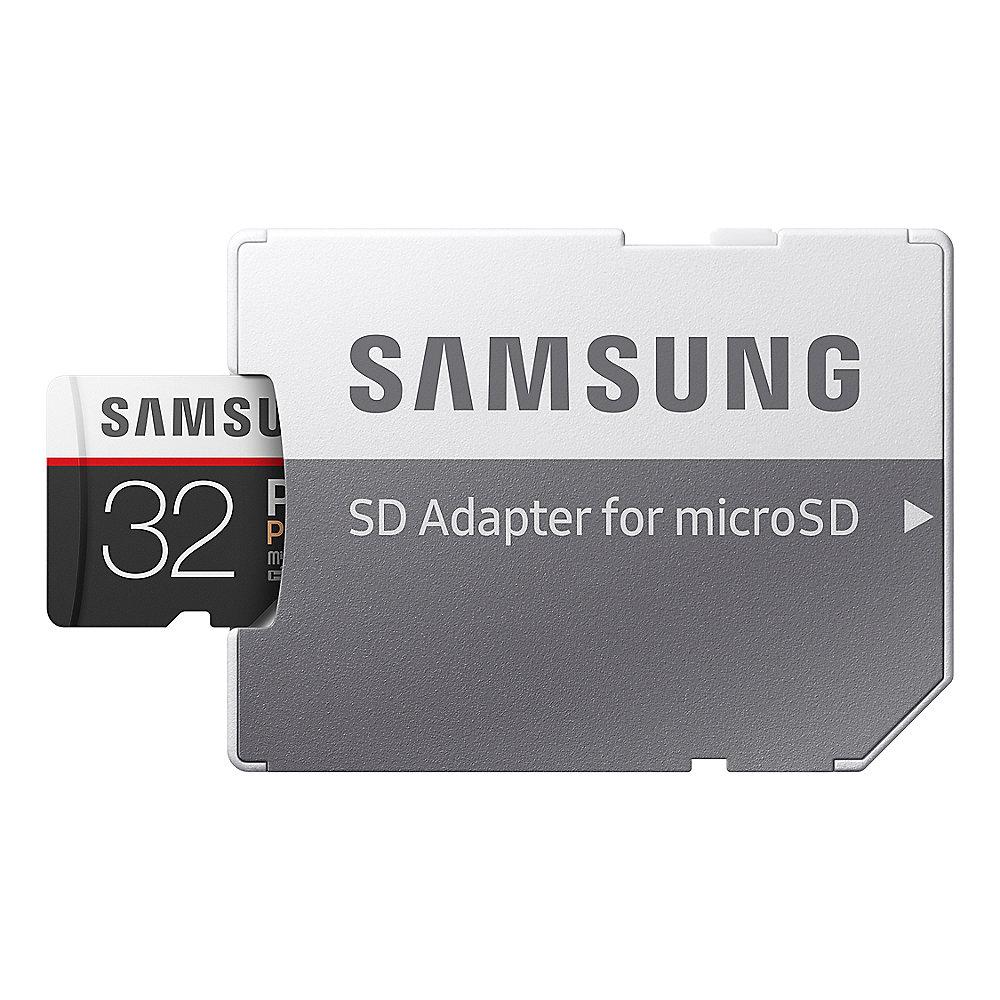 Samsung Pro Plus 32 GB microSDHC Speicherkarte (100 MB/s, Class 10, UHS-I, U3)