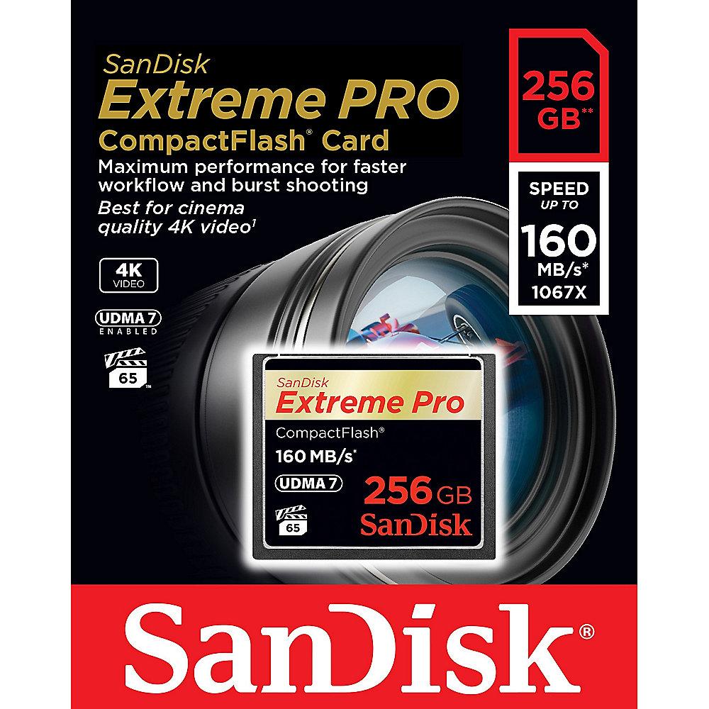 SanDisk Extreme Pro 256 GB CompactFlash Speicherkarte (160 MB/s)