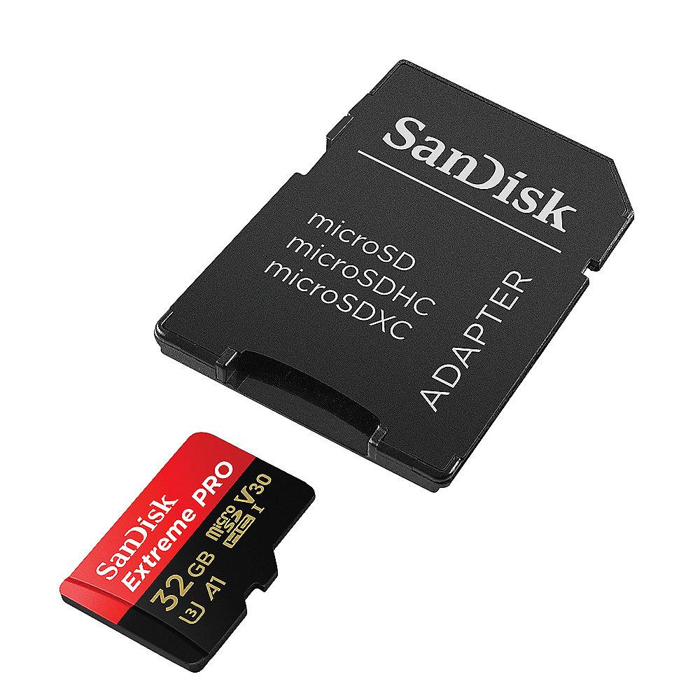 SanDisk Extreme Pro 32GB microSDHC Speicherkarte Kit 90 MB/s, Class 10, U3, A1