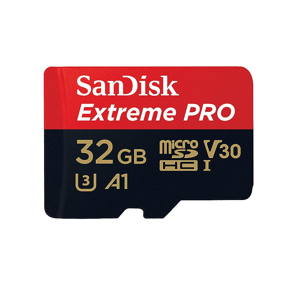 SanDisk Extreme Pro 32GB microSDHC Speicherkarte Kit 90 MB/s, Class 10, U3, A1