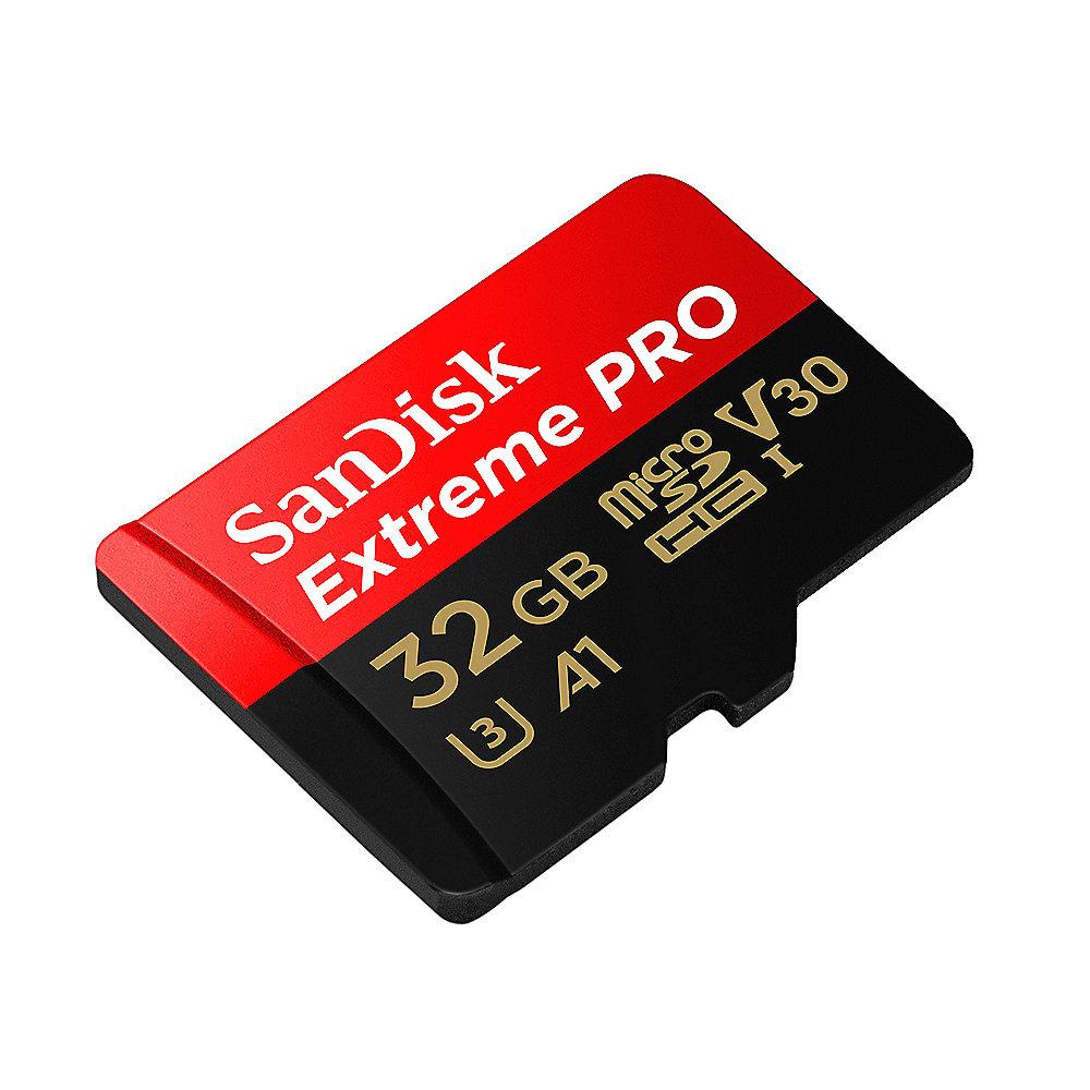 SanDisk Extreme Pro 32GB microSDHC Speicherkarte Kit 90 MB/s, Class 10, U3, A1, SanDisk, Extreme, Pro, 32GB, microSDHC, Speicherkarte, Kit, 90, MB/s, Class, 10, U3, A1