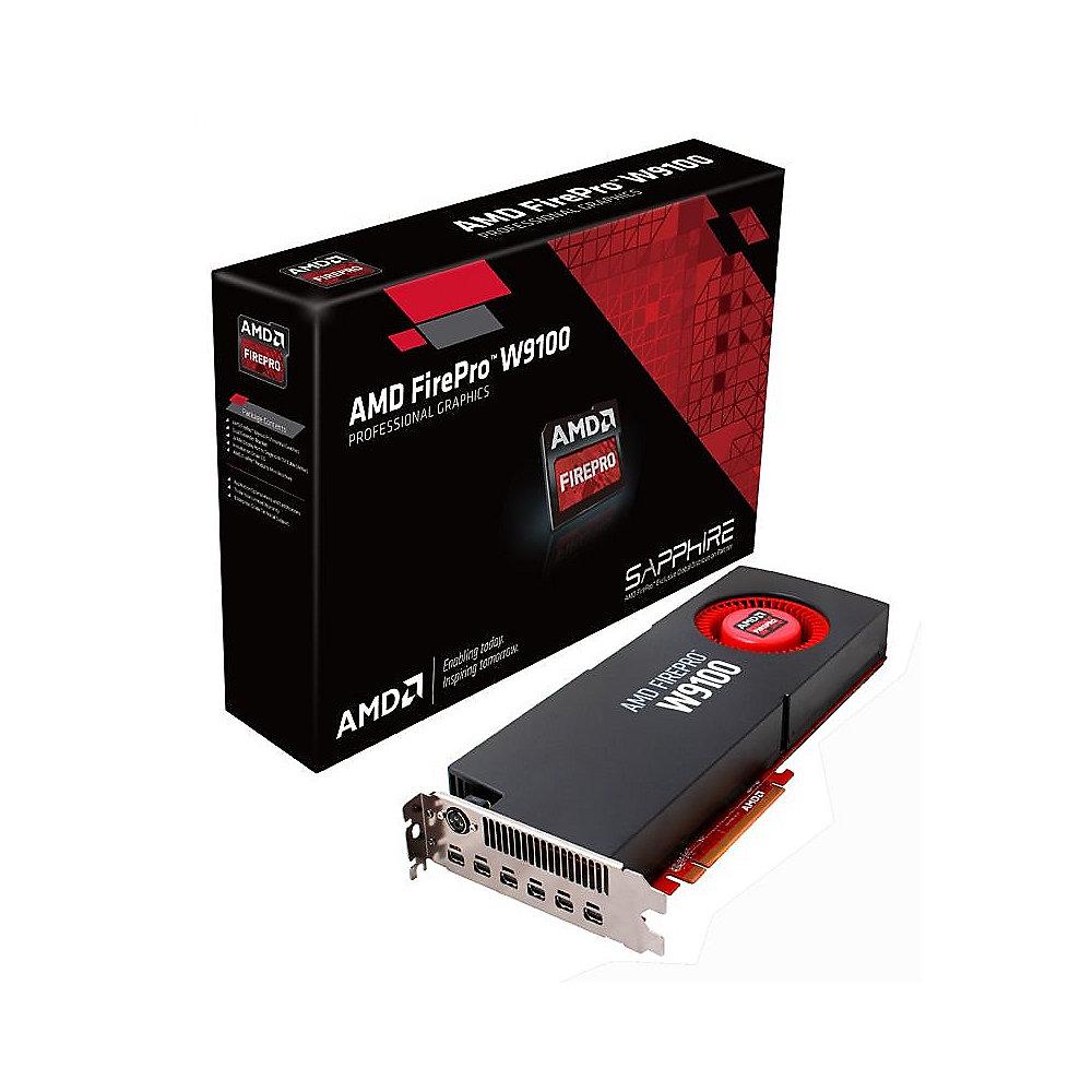 Sapphire AMD FirePro W9100 16GB GDDR5 6x miniDP PCIe 3.0 - Retail, Sapphire, AMD, FirePro, W9100, 16GB, GDDR5, 6x, miniDP, PCIe, 3.0, Retail