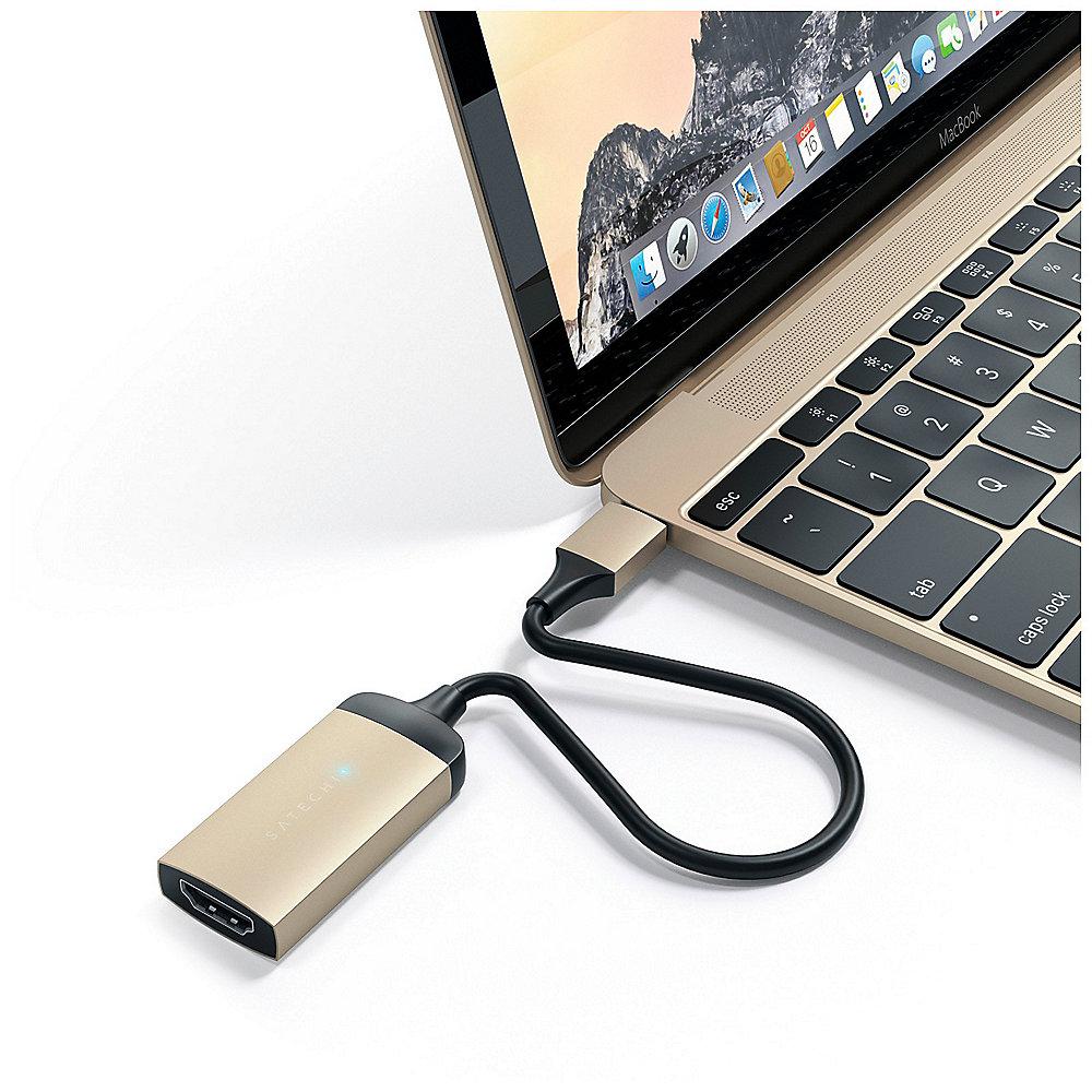 Satechi USB-C auf 4K HDMI Adapter Gold, Satechi, USB-C, 4K, HDMI, Adapter, Gold