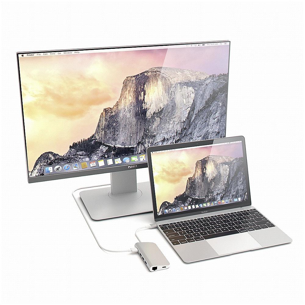 Satechi USB-C Hub Multi-Port Adapter 4K silber